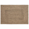 Vidaxl vloerkleden rechthoekig natuurlijk en zwart 140 x 200 cm jute