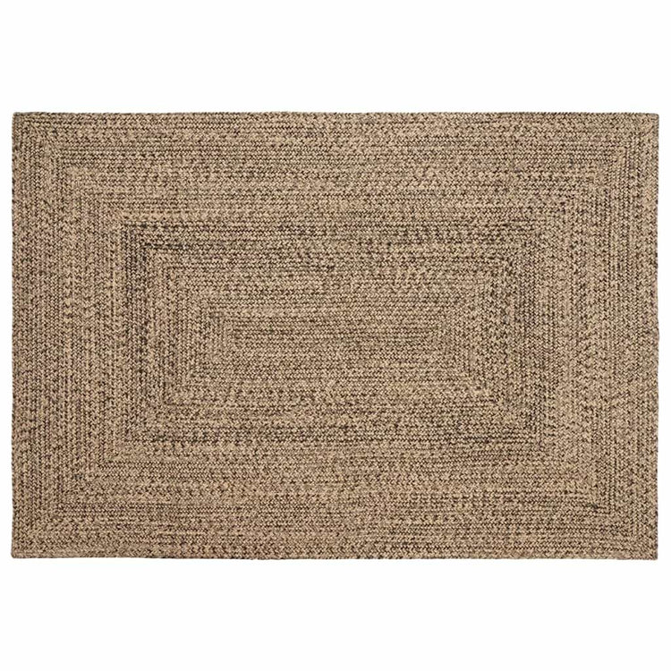 Vidaxl vloerkleden rechthoekig natuurlijk en zwart 140 x 200 cm jute