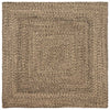 Vidaxl vloerkleden vierkant natuurlijk en zwart 160 x 160 cm jute