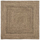 Vidaxl vloerkleden vierkant natuurlijk en zwart 160 x 160 cm jute