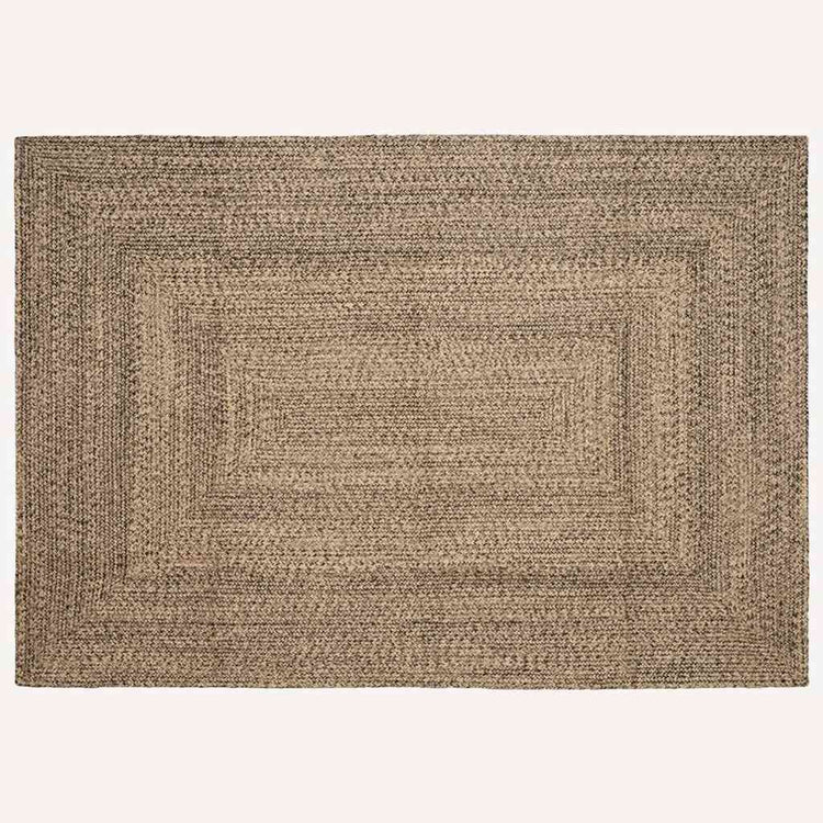 Vidaxl gebied tapijt naturel en zwart 160 x 230 cm jute
