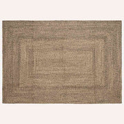 Vidaxl gebied tapijt naturel en zwart 200 x 290 cm jute - afbeelding 1