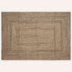 Vidaxl gebied tapijt naturel en zwart 200 x 290 cm jute
