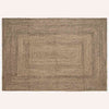 Vidaxl vloerkleden rechthoekig natuurlijk en zwart 240 x 340 cm jute