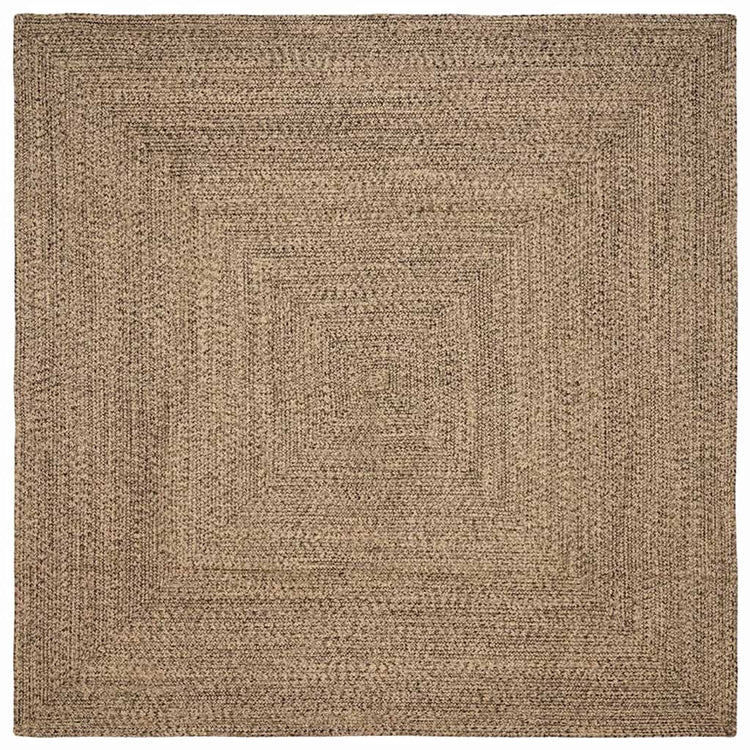Vidaxl vloerkleden vierkant natuurlijk en zwart 300 x 300 cm jute