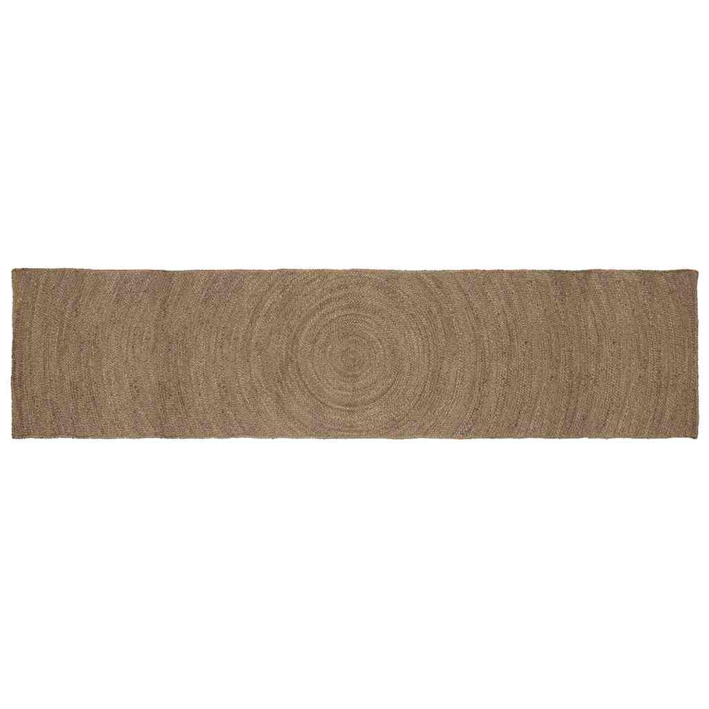 Vidaxl gebied tapijt grijs 80 x 400 cm jute