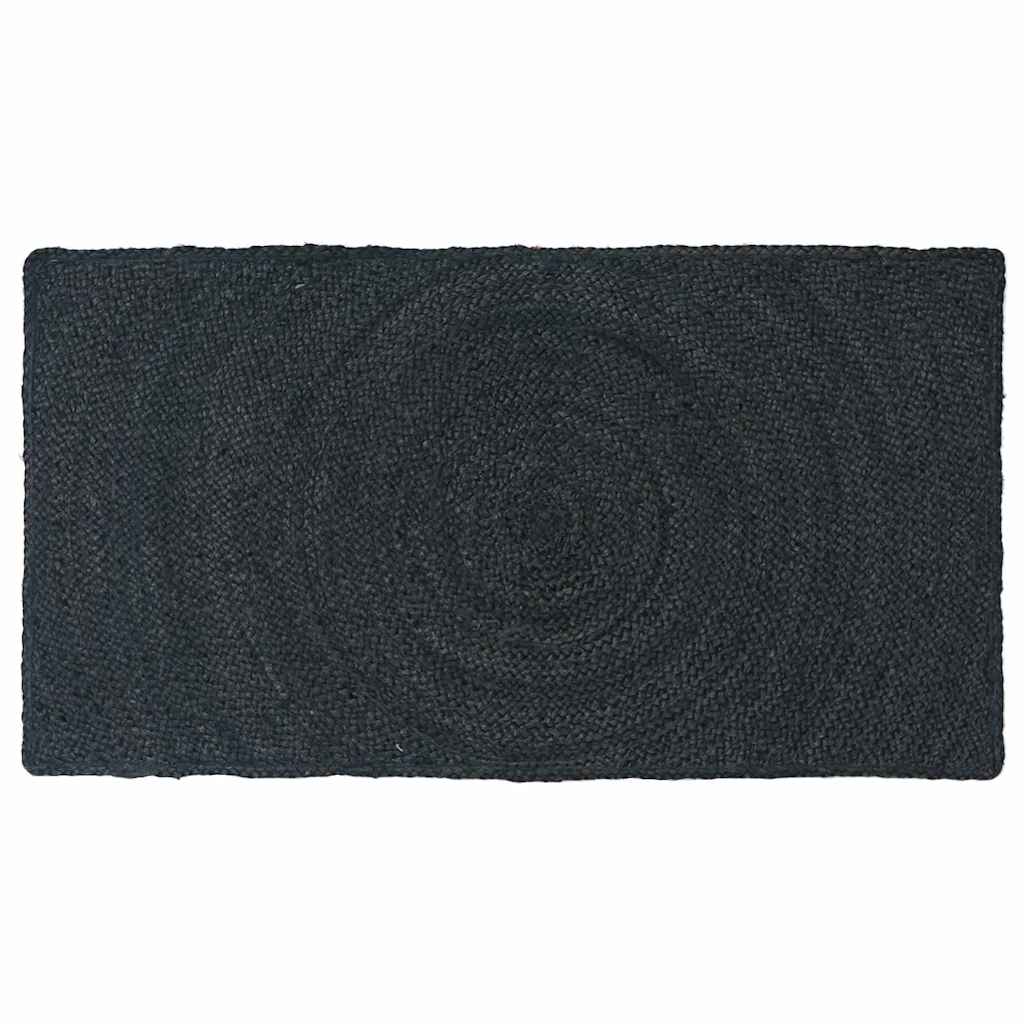 Vidaxl vloerkleden donkergrijs 60 x 110 cm jute