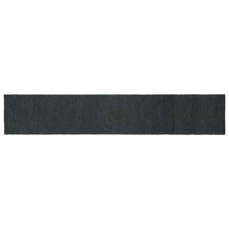 Vidaxl gebied tapijt donkergrijs 80 x 400 cm jute
