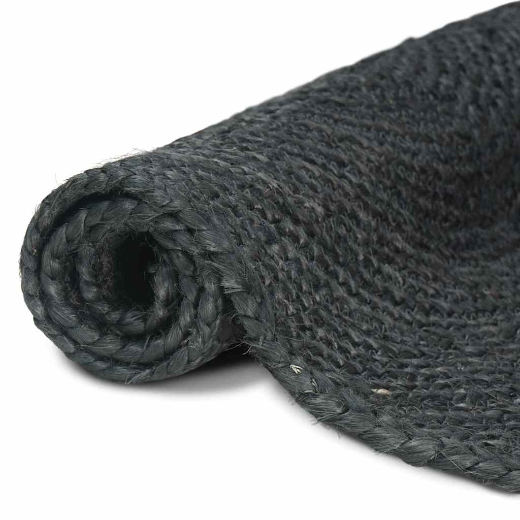 Vidaxl vloerkleden vierkant donkergrijs 120 x 120 cm jute