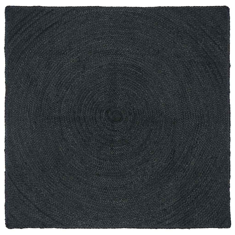 Vidaxl vloerkleden vierkant donkergrijs 120 x 120 cm jute