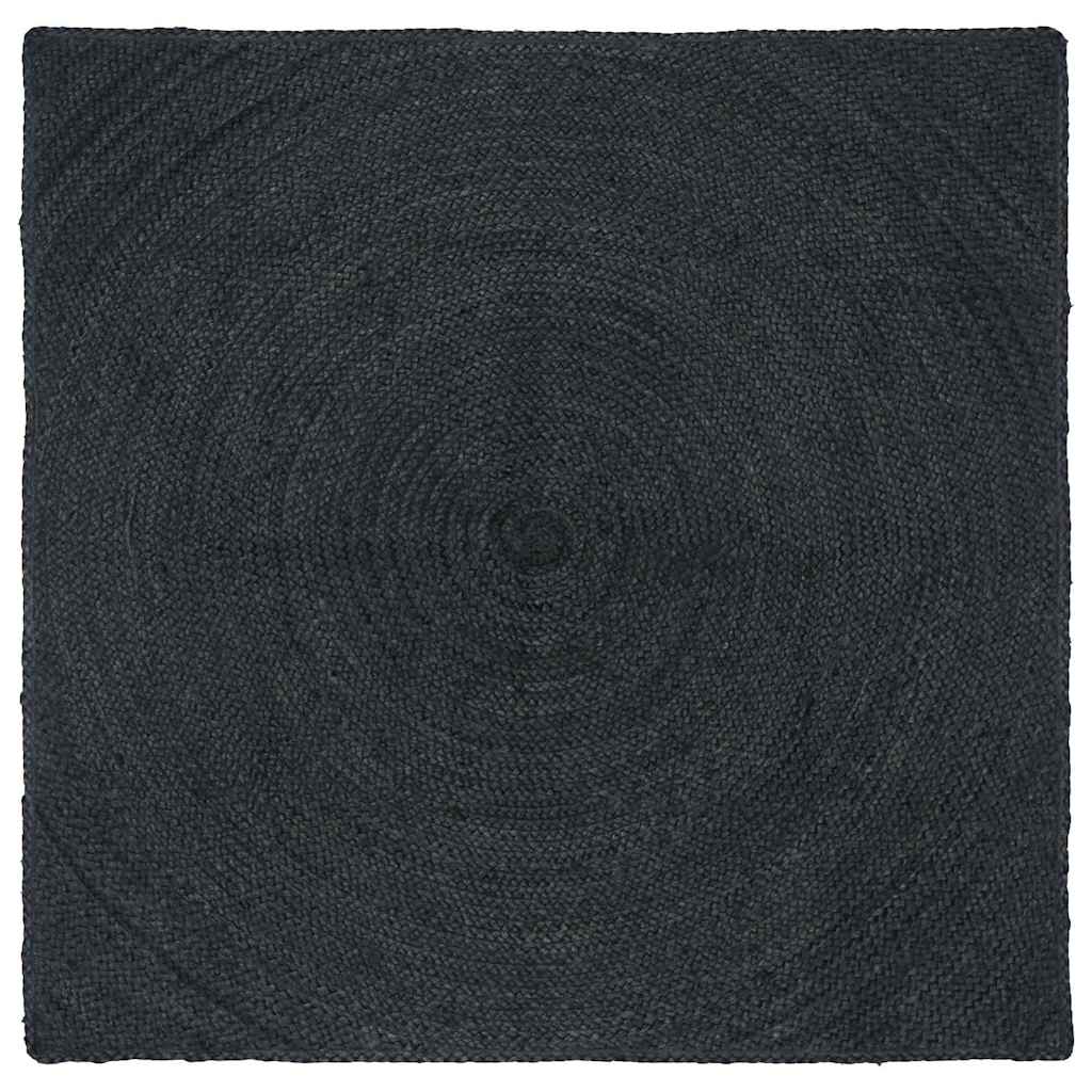 Vidaxl vloerkleden donkergrijs 160 x 160 cm jute