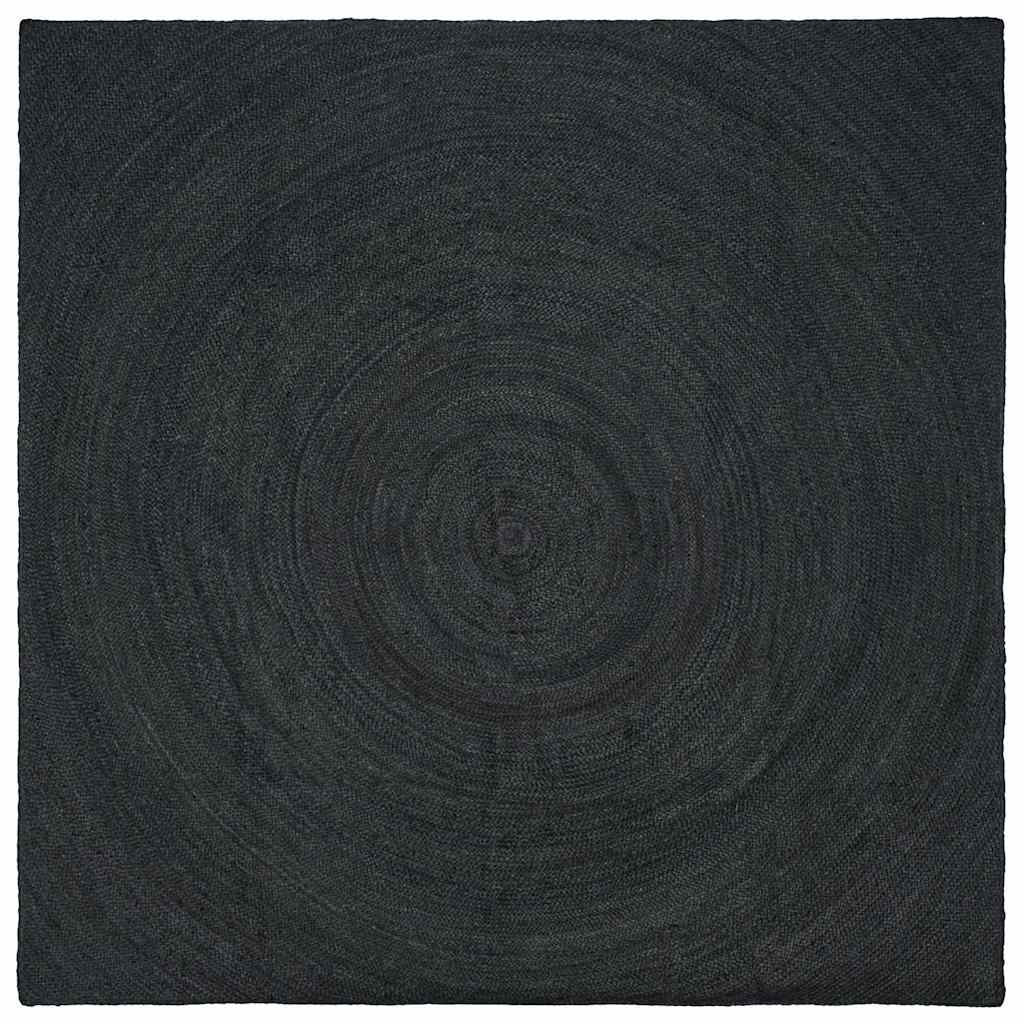 Vidaxl vloerkleden donkergrijs 200 x 200 cm jute