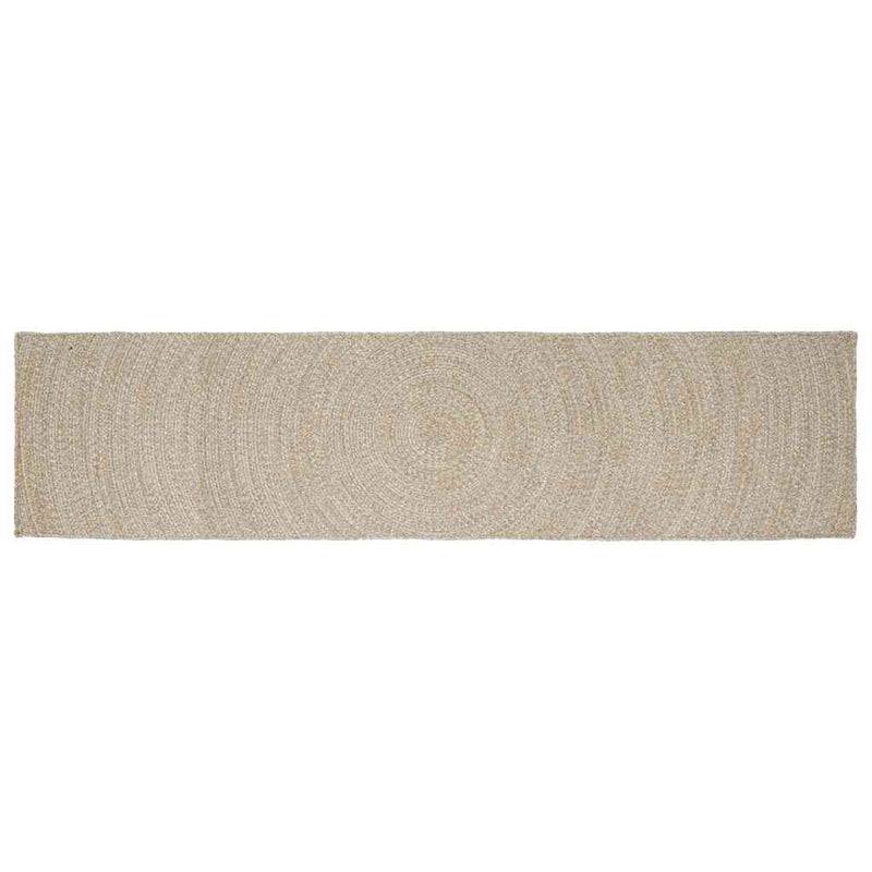 Vidaxl vloerkleden rechthoekig natuurlijk en wit 60 x 400 cm jute