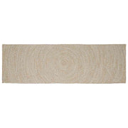 Vidaxl gebied tapijt natuurlijk en wit 80 x 200 cm jute - afbeelding 1