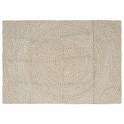 Vidaxl gebied tapijt natuurlijk en wit 120 x 170 cm jute - afbeelding 1
