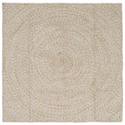 Vidaxl vloerkleden vierkant natuurlijk en wit 160 x 160 cm jute - afbeelding 1