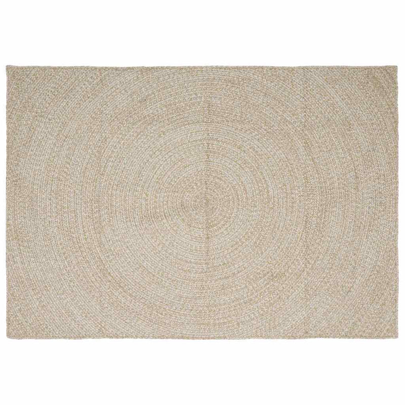 Vidaxl vloerkleden rechthoekig natuurlijk en wit 200 x 290 cm jute