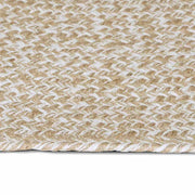 Vidaxl gebied tapijt natuurlijk en wit 240 x 240 cm jute - afbeelding 3