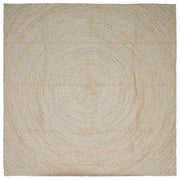 Vidaxl gebied tapijt natuurlijk en wit 240 x 240 cm jute - afbeelding 1