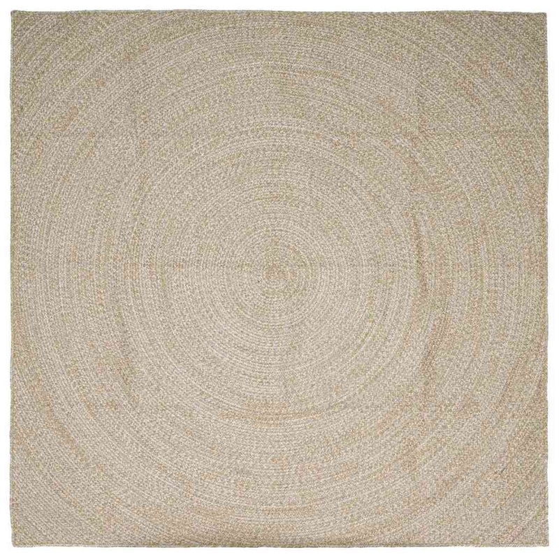 Vidaxl vloerkleden vierkant natuurlijk en wit 240 x 240 cm jute