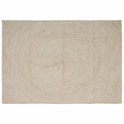 Vidaxl gebied tapijt natuurlijk en wit 240 x 340 cm jute - afbeelding 1