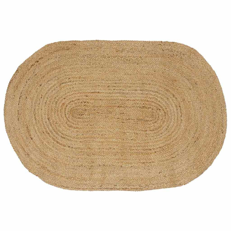 Vidaxl vloerkleden ovaal naturel 122 x 183 cm jute