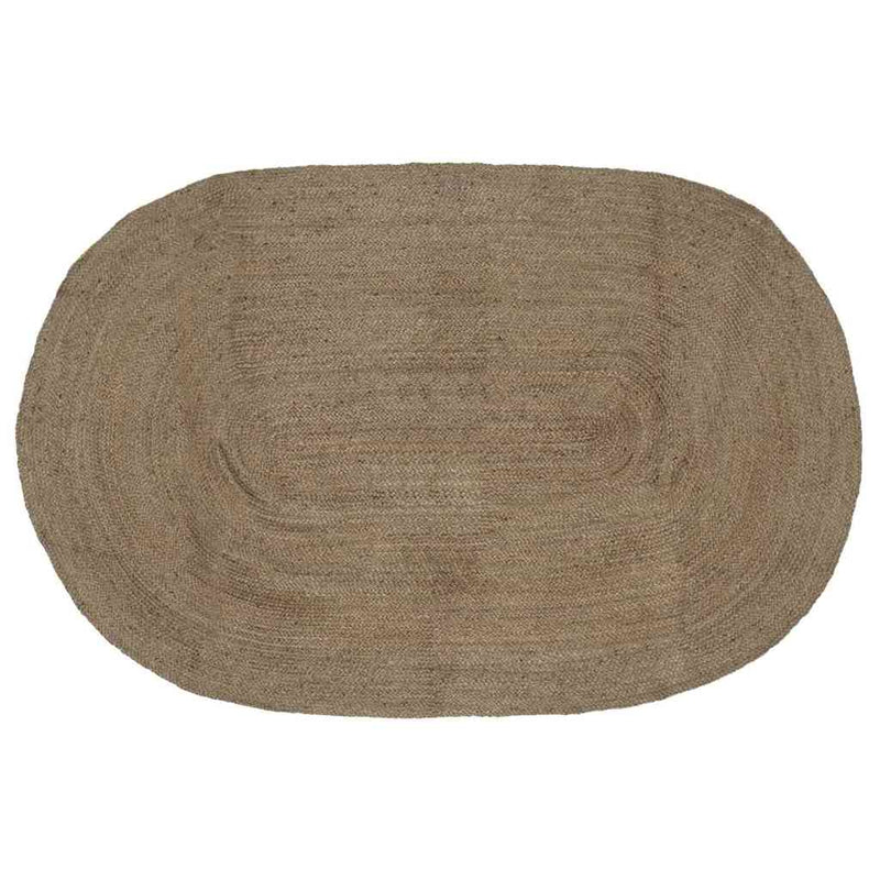 Vidaxl vloerkleden ovaal grijs 205 x 305 cm jute