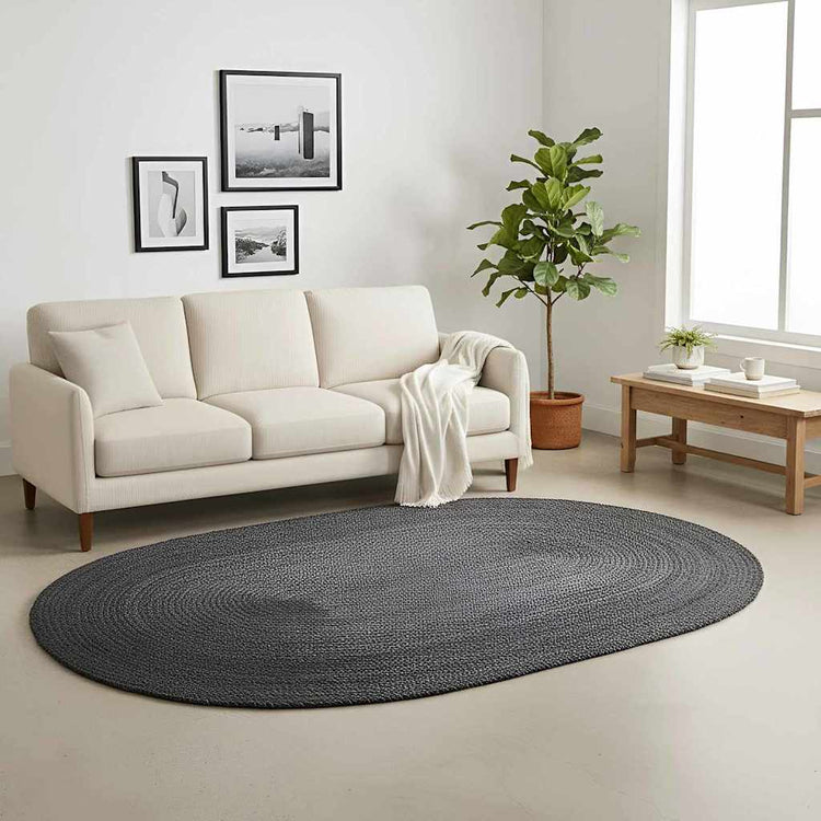 Vidaxl vloerkleden donkergrijs 205 x 305 cm jute