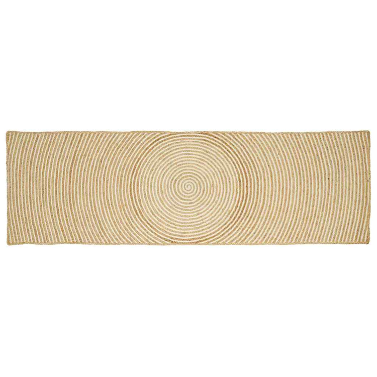 Vidaxl gebied tapijt wit 60 x 300 cm jute