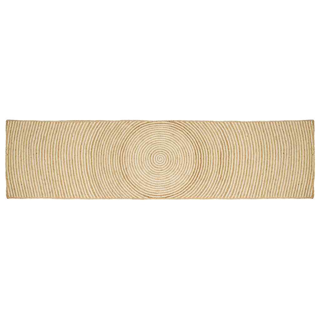 Vidaxl gebied tapijt wit 60 x 400 cm jute