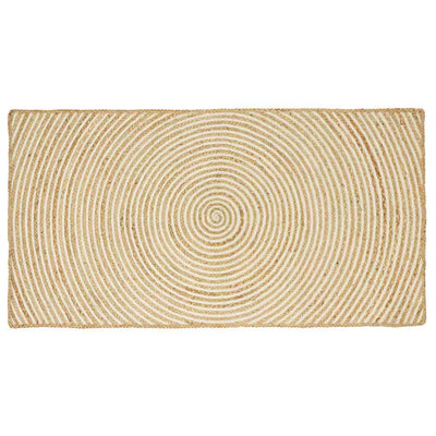 Vidaxl gebied tapijt wit 80 x 150 cm jute