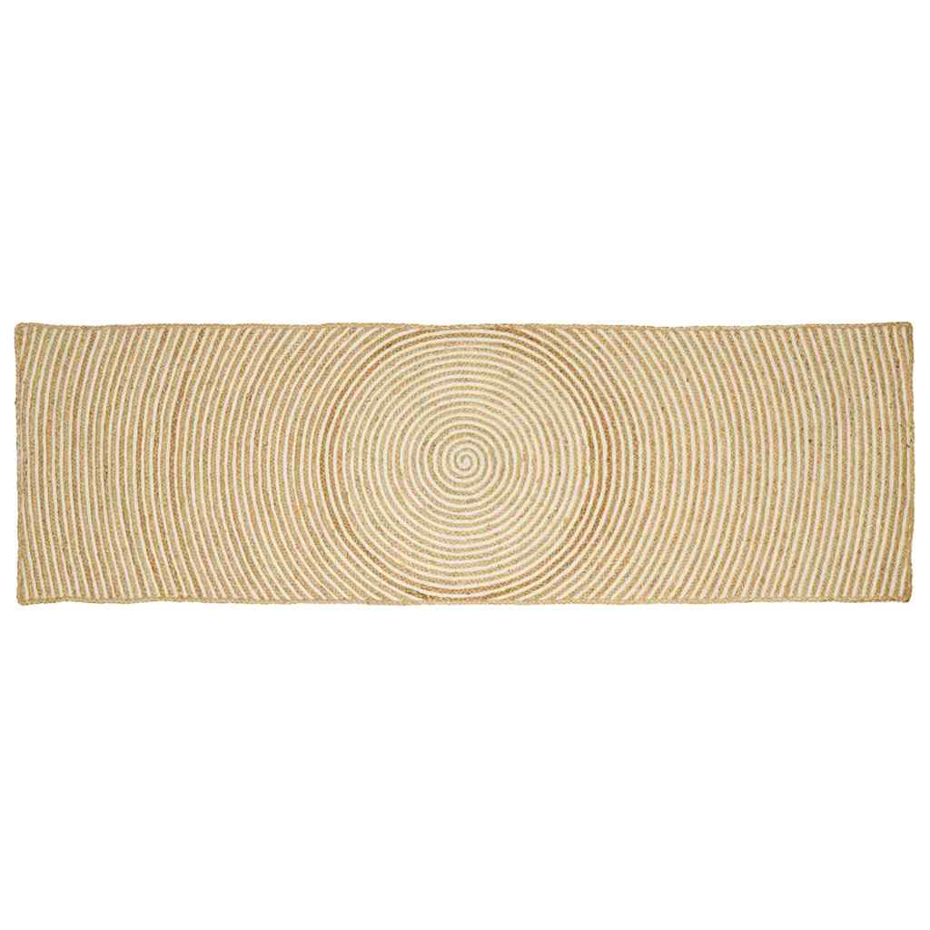 Vidaxl gebied tapijt wit 80 x 200 cm jute