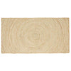 Vidaxl vloerkleed natuurlijk en wit 100 x 200 cm jute