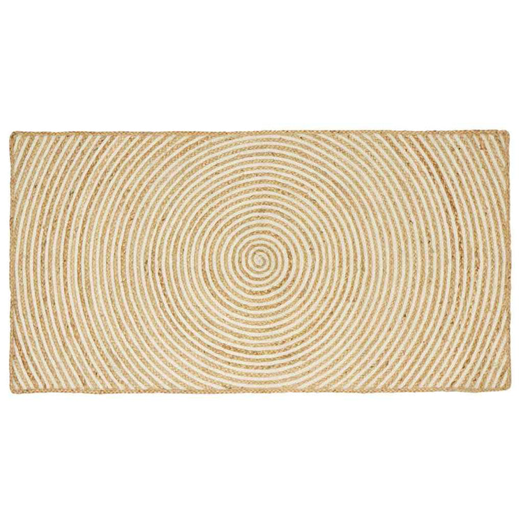 Vidaxl gebied tapijt wit 100 x 200 cm jute