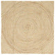 Vidaxl gebied tapijt wit 120 x 120 cm jute