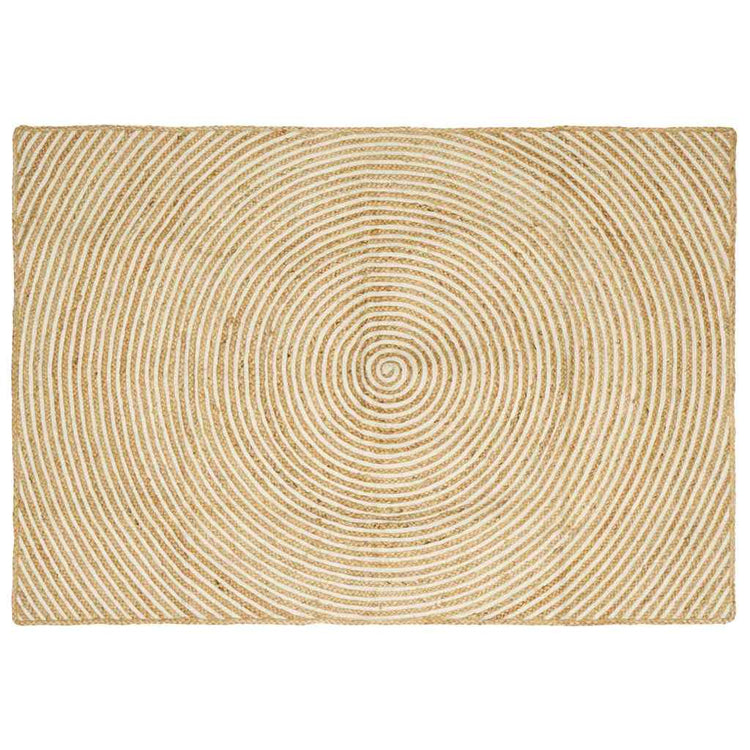 Vidaxl gebied tapijt wit 120 x 170 cm jute