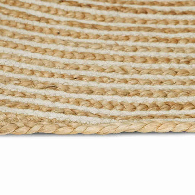Vidaxl gebied tapijt wit 160 x 160 cm jute