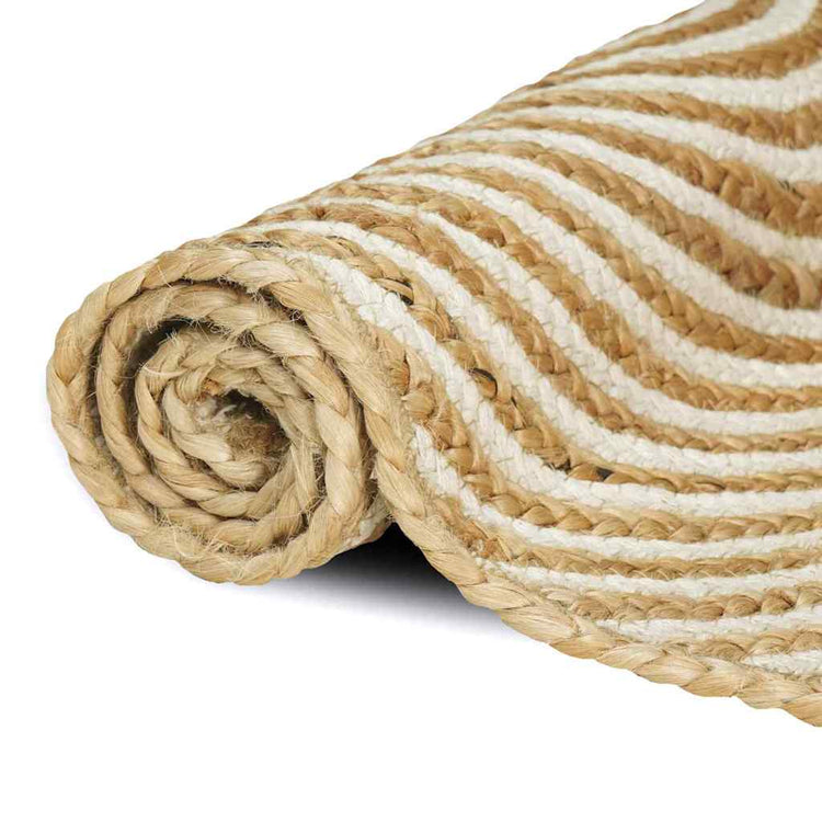 Vidaxl gebied tapijt wit 200 x 200 cm jute