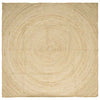 Vidaxl vloerkleed natuurlijk en wit 240 x 240 cm jute