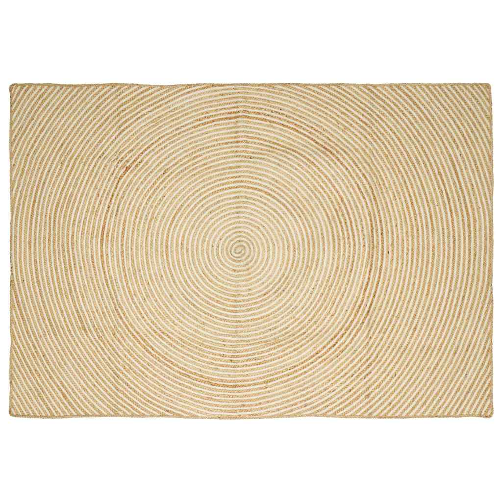Vidaxl gebied tapijt wit 240 x 340 cm jute