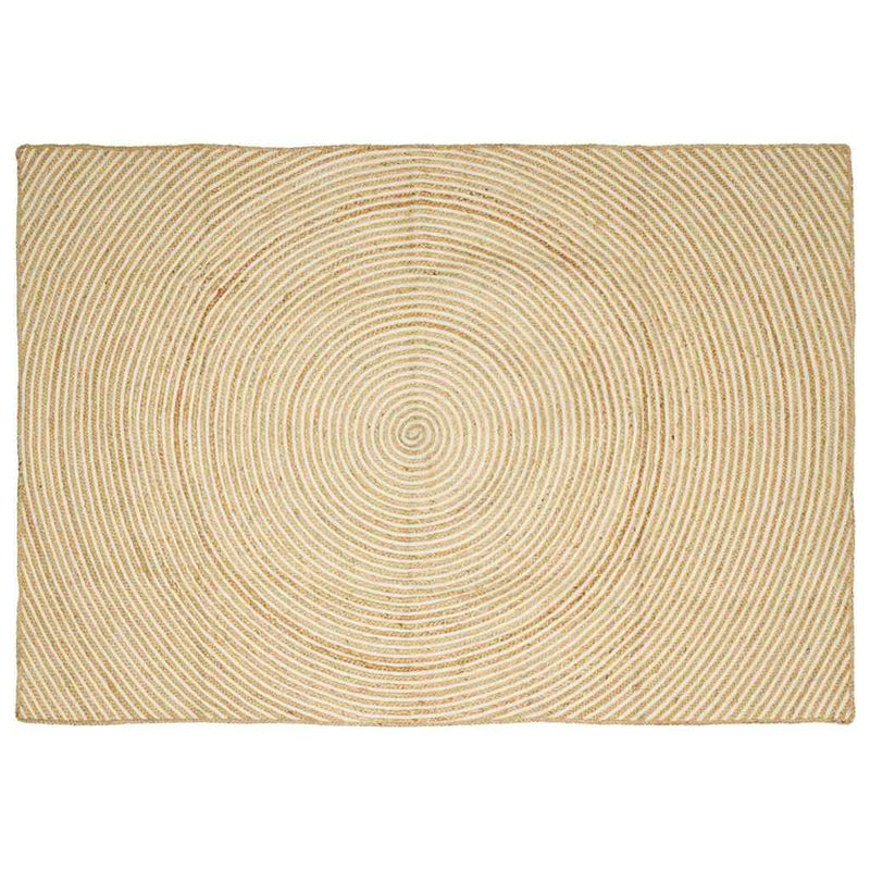 Vidaxl vloerkleed natuurlijk en wit 240 x 340 cm jute