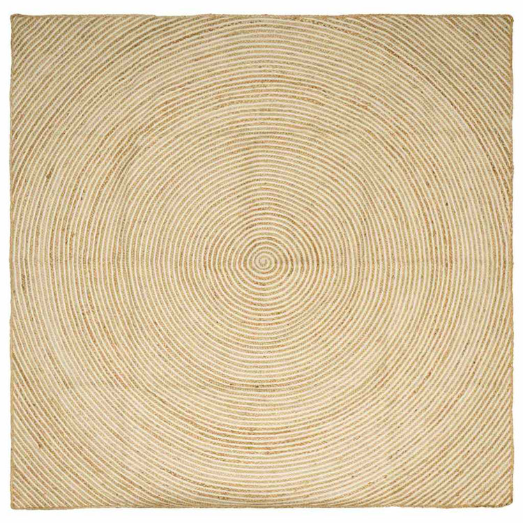 Vidaxl gebied tapijt wit 300 x 300 cm jute