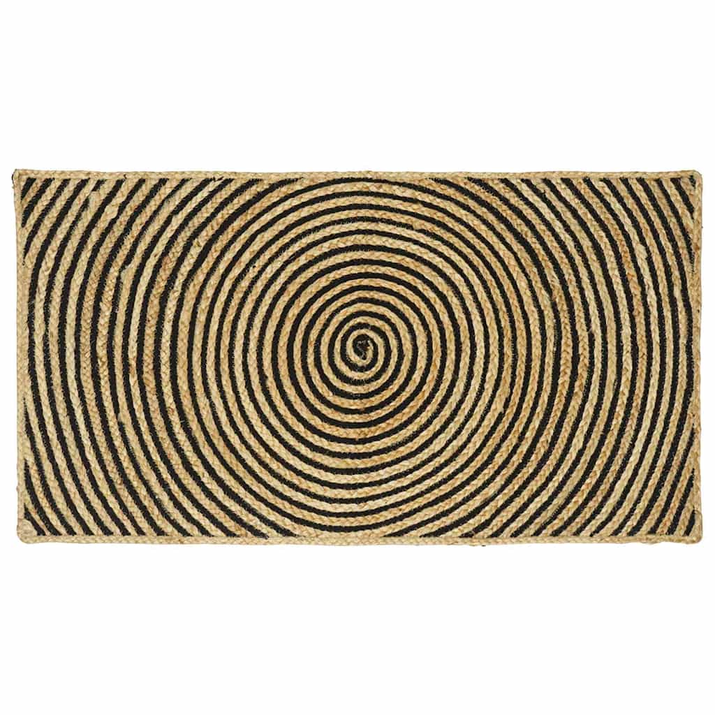 Vidaxl gebied tapijt zwart 60 x 110 cm jute