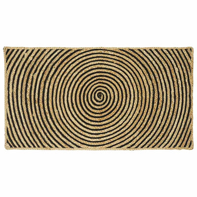 Vidaxl gebied tapijt zwart 60 x 110 cm jute