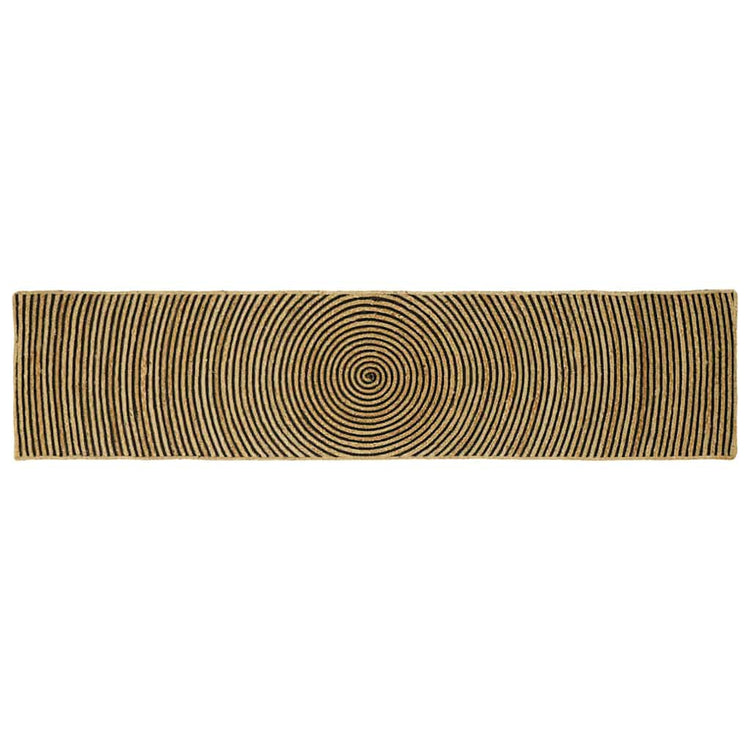 Vidaxl gebied tapijt zwart 60 x 250 cm jute