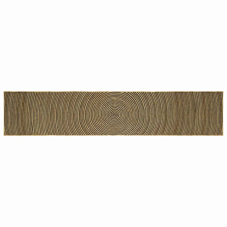 Vidaxl gebied tapijt zwart 60 x 400 cm jute