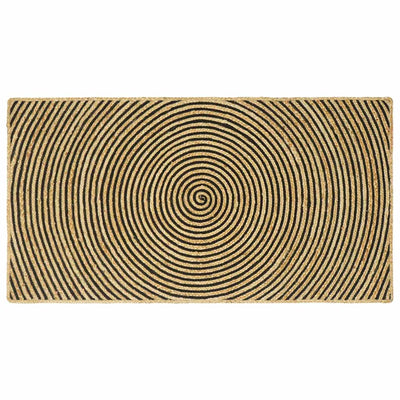 Vidaxl gebied tapijt zwart 80 x 150 cm jute