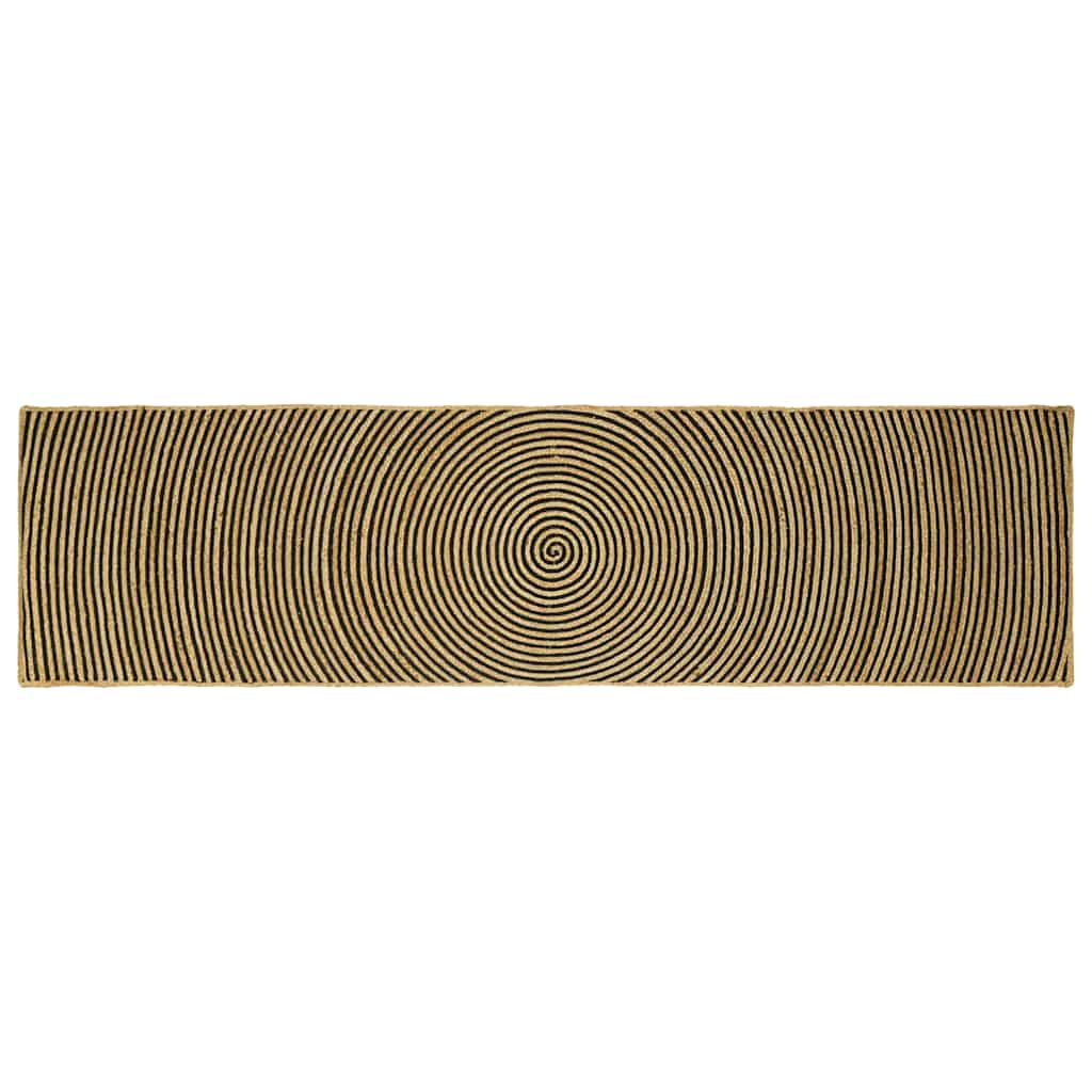 Vidaxl gebied tapijt zwart 80 x 300 cm jute