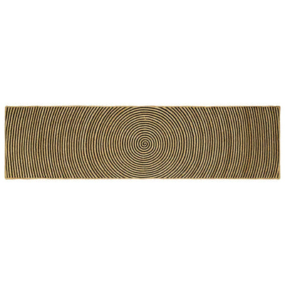 Vidaxl gebied tapijt zwart 80 x 300 cm jute