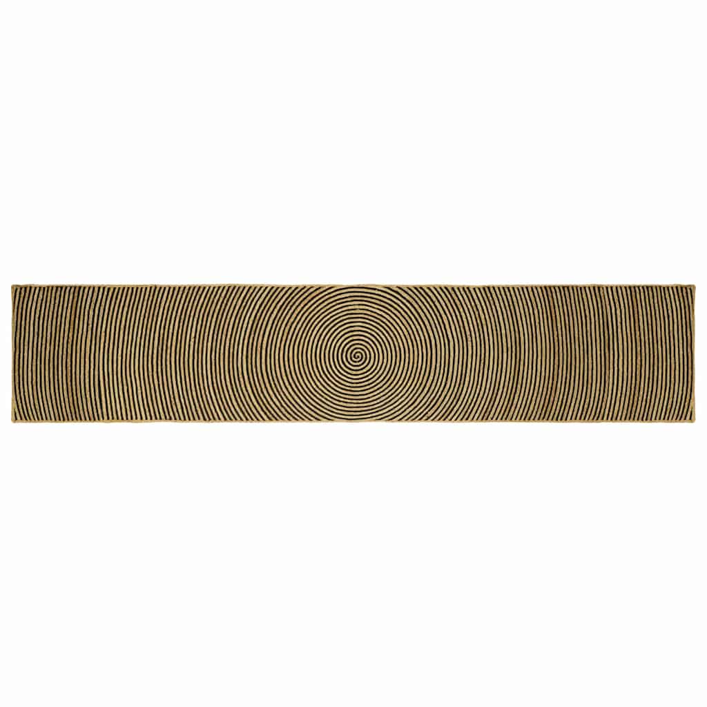 Vidaxl gebied tapijt zwart 80 x 400 cm jute